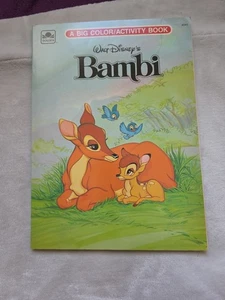 1993 Disney Bambi Big Coloring Activity Golden Book No Coloring Inside! - Picture 1 of 10
