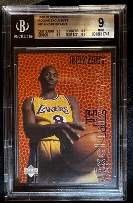 1996-97 Upper Deck - Rookie Exclusives Kobe Bryant #R10 (RC) ¡Verifica subcalificaciones! Foto 1 de 3