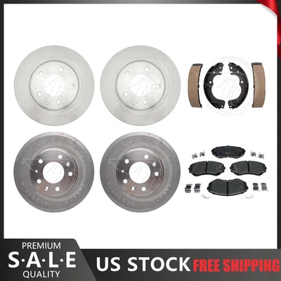 Передние тормозные диски и керамические колодки для 2006 Mazda MPV + задние тормозные барабаны и башмаки - Изображение 1 из 4