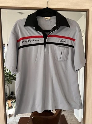 VTG King Louie High Rollers King Pin Lanes Men's 1970s Bowling League Shirt Med - Image 1 of 4