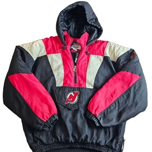 Vintage 90s Starter New Jersey Devils Puffer Youth Large/Mens Medium Authenic - Picture 1 of 9
