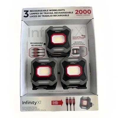 Infinity X1 2000L 3x Cree 18Hr Worklight 5-Mode Magnetic Rechargable Powerbank - Image 1 of 4