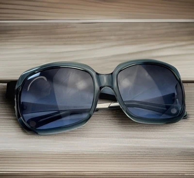 Gafas de sol Tory Burch de gran tamaño azul rectangular glamour brazo de metal 7009 59 18 135 Foto 1 de 4