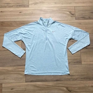 Nike Running Damen 1/4-Reißverschluss Langarmshirt Größe Medium Hellblau 855517-452 - Bild 1 von 12