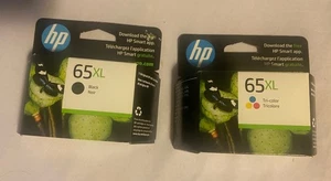 Trójkolorowe i czarne wkłady atramentowe HP 65XL nowe nieużywane wygasają 2026 partii - Zdjęcie 1 z 6