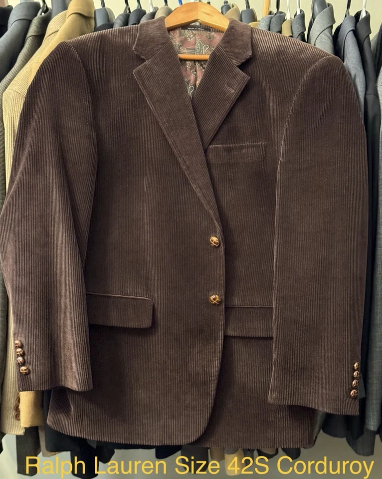 Ralph Lauren Corduroy Blazer Sport Coat Jacket Size 42S Short - Image 1 of 4