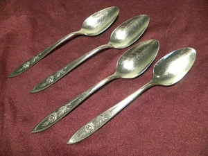 MY ROSE 4 Teaspoons Oneida Community Stainless Betty Crocker USA - Picture 1 of 3