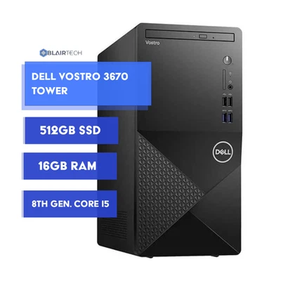 Dell Vostro Desktop PC - 8th Gen. Intel i5 | 16GB RAM 512B SSD Windows 11 Pro - Image 1 of 4