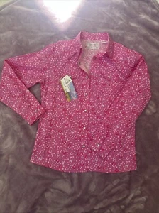 Girls Western Wear Button Up Shirt Children Clothes XL Panhandle Cow Girl New! - Picture 1 of 4