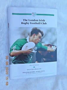 LONDON IRISH v NORTHAMPTON PROGRAMME 29 JANUARY 1994 - Picture 1 of 1