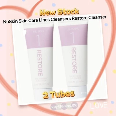 2xNu Skin NuSkin Líneas de Cuidado de la Piel Limpiadores Restaurar Limpiador Dos Veces al Día 75 ml NUEVO Foto 1 de 2