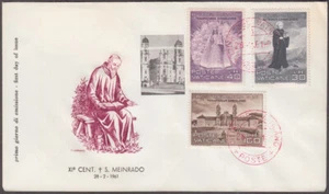 VATICAN Sc #298-300 FDC (I) - 1100th ANN DEATH of ST MEINRAD, EINSIEDEIN ABBEY - Imagen 1 de 1