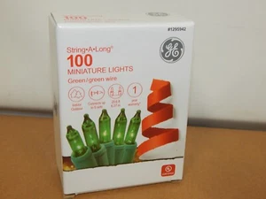 GE StringALong 100 20.6-ft Miniature Christmas String Lights Green Incandescent - Picture 1 of 4