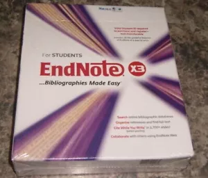 EndNote X3 Student Edition for Mac OS X BRAND NEW Sealed Bibliographies NOS - Picture 1 of 3