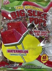 Watermelon Shaped Lollipops 48 Ct. Individually Wrap Candy 🇺🇸 FREE Shipping - Imagen 1 de 4