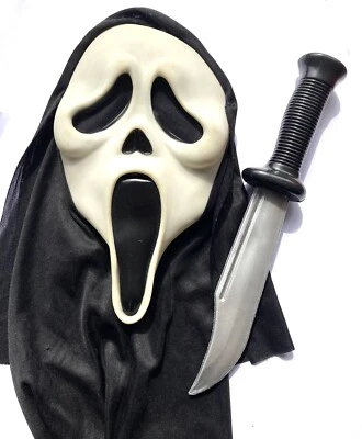 Vintage Scream Mask 90s Easter Unlimited Glow Original With Knife 1990s Horror - Image 1 of 4