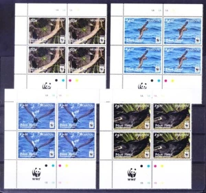 Niuafo'ou 2016 MNH 4v Guía de colores UP Lt negro, logotipo WWF, petrel negro, aves marinas - Imagen 1 de 1
