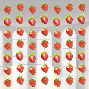 9 Packs Strawberry Party Banners Berry First Birthday Decorations Strawberry Pap - Picture 1 of 7