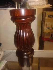 New Solid Wood Pedestal Round 20" Tall Mahogany Finish Heirloom Traditions Furn - Picture 1 of 6