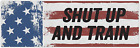 Shut Up And Train USA Banner - Motivational Home Gym Decor (48 X 16 Inches)