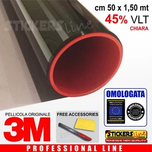 Pellicola Oscurante Vetri Auto Black Shade 3M™ BS 45% CHIARA omologata cm 50x150 - Foto 1 di 6