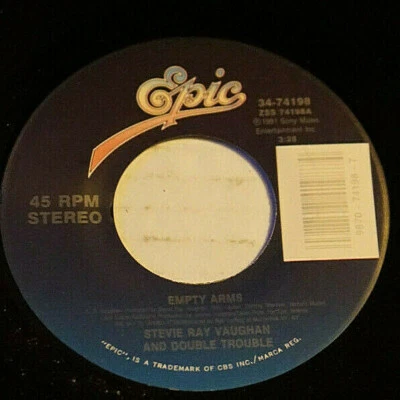 Stevie Ray Vaughan Empty Arms Wham 1991 7" Record Single 45 Rpm New Mint Oop  - Image 1 of 4