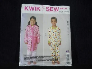 2015 KWIK SEW PATTERN # K4131 ~BOY'S/GIRL'S WINTER ROBE & PYJAMAS ~SIZES 4-14 - Picture 1 of 6