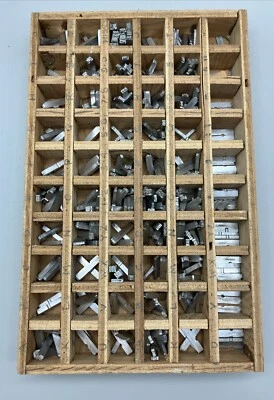 Antique Letterpress Printer WOOD TYPE Mix Piece Alphabet Numbers Symbol Huge Lot - Image 1 of 4