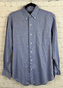 LAUREN RALPH LAUREN blue cotton classic button down shirt size 15 (32/33) - Picture 1 of 7