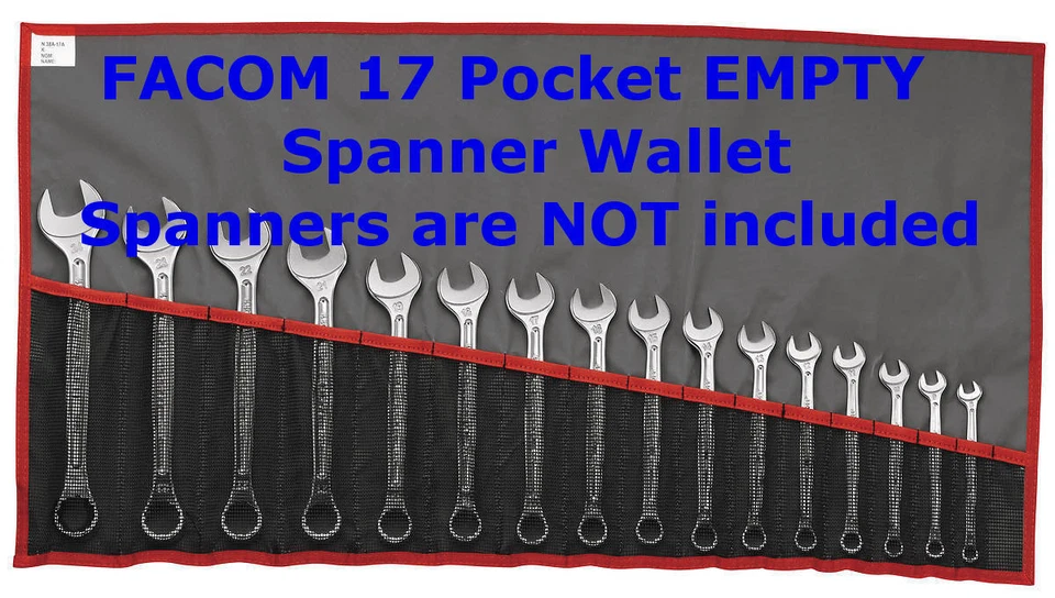 Tensor vacío Facom N.38A-17A / Rollo de herramientas Billetera 17 ranuras para tallas 6 - 32 mm bolsa Foto 1 de 1