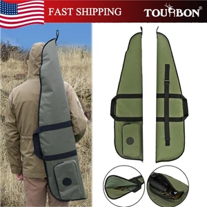 TOURBON 44" Hunting Shooting Range Rifle Bag Case Padded Zipped Storage Pouch US - Picture 1 of 24