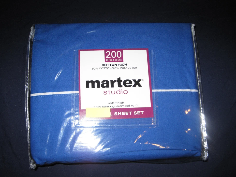 CONJUNTO DE LENÇÓIS SEM FERRO KING - Martex - Mistura azul verdadeiro algodão/poli 200TC - Imagem 1 de 1