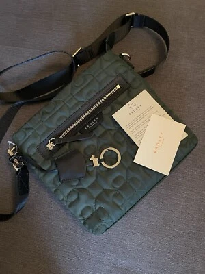 Fab Radley Finsbury Park Green Medium Zip Top Crossbody. BNWT & SEALED. RRP £99. - Image 1 of 4