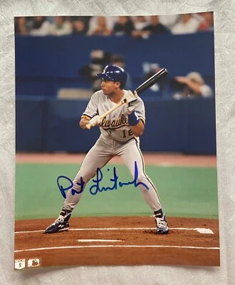 Autographed 10x8 Photo Pat Listach Milwaukee Brewers Baseball No COA - Image 1 of 2