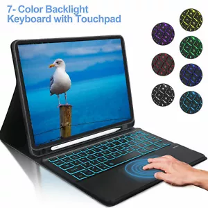 Keyboard Case Cover For iPad 9.7/10.2" 5/6/7/8/9th Gen Air 5/4/3/2/1 Pro 11/12.9 - Picture 1 of 21