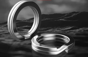 2 Ultra Strong 12mm Marine Grade Stainless Steel Split Ring,loop Key Clasp Link - Picture 1 of 7