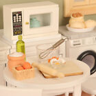1:12 Dollhouse Miniature Bowl Egg Beater Rolling Pin Flour Bag Kitchen Decor Toy