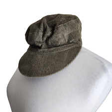 Vintage Corduroy Newspaper Boy Hat Cap Vintage quilt lining Old Navy Olive Green