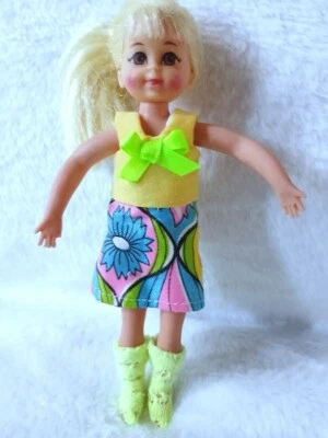 Conjunto de 3 piezas de vestido tutti psicodélico caída - ropa hecha a mano para muñeca - sin muñeca  Foto 1 de 4