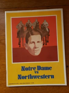 1973 Notre Dame Fighting Irish Vs Northwestern Wildcats Football Program - Picture 1 of 2