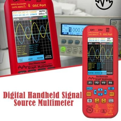 3In1 Handheld Oszilloskop Digital Multimeter Mit 2 Generator Kanäle  O6O2 P E5A9 - Bild 1 von 4