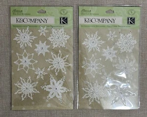 Pegatinas dimensionales corte seco copo de nieve de Navidad K & Company - Lote de 2 - Imagen 1 de 5