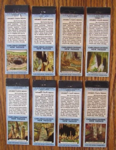 CARLSBAD CAVERNS MATCHBOOK COVER SET DI 8: NUOVO MESSICO VUOTO 1938 MATCHCOVERS D20 - Foto 1 di 2