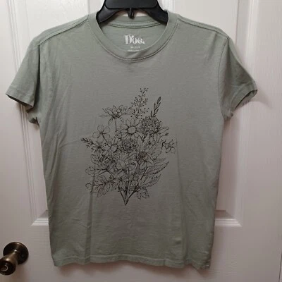 CAMISA MUJER DOE VERDE MANGA CORTA CON ESTAMPADO FLORAL TALLA PEQUEÑA Foto 1 de 4