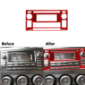 Red Carbon Fiber Interior Radio Console Cover Trim For Subaru Forester 2009-2013 - Imagen 1 de 12
