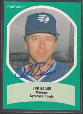 BOB BAILOR 1990 ProCards Triple A All Stars #11 TTM/IP Signed Autographed - Image 1 of 2