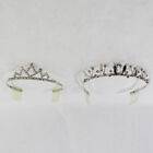 Lot Of 2 Tiaras Queen Silver Toned Rhinestones Prom Wedding Pageant