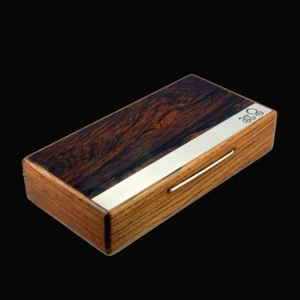 Rosewood Box with Inlaid Sterling Silver - Denmark - 1960s - Picture 1 of 3