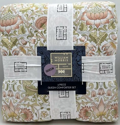 Комплект постельного белья и наволочек William Morris Home LODDEN QUEEN ~ коралл - Изображение 1 из 2