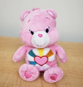 Care Bear Hopeful Heart Bear 8" Rosa Peluche Corazón Arco Iris 2015 Just Play - Imagen 1 de 16